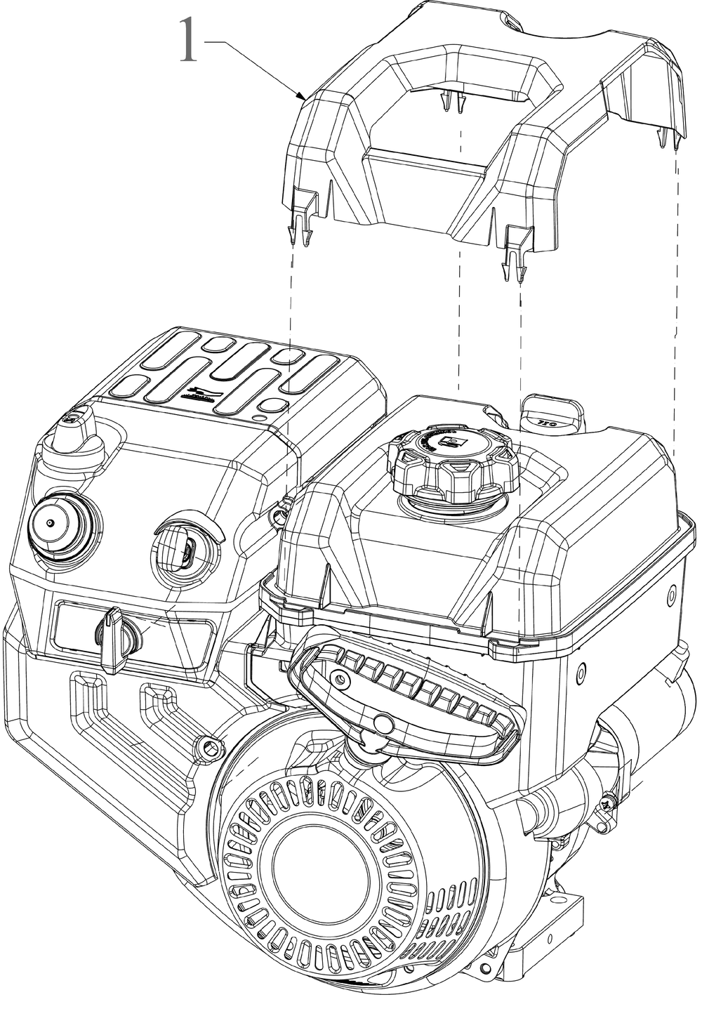 Tank Shroud Diagram and Parts List for 2X24-INCH (31AM5HVRB10)(2023) Cub Cadet Snow Blower